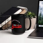 Schwarze glänzende Tasse - AMOR BiLingual