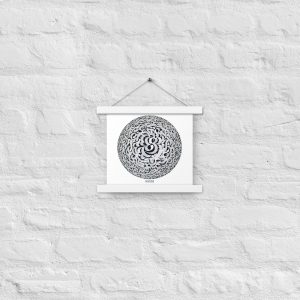 Poster mit Aufhängern - Oriental Calligraphy White