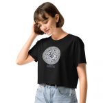 Damen-Crop-Top - Oriental Calligraphy White